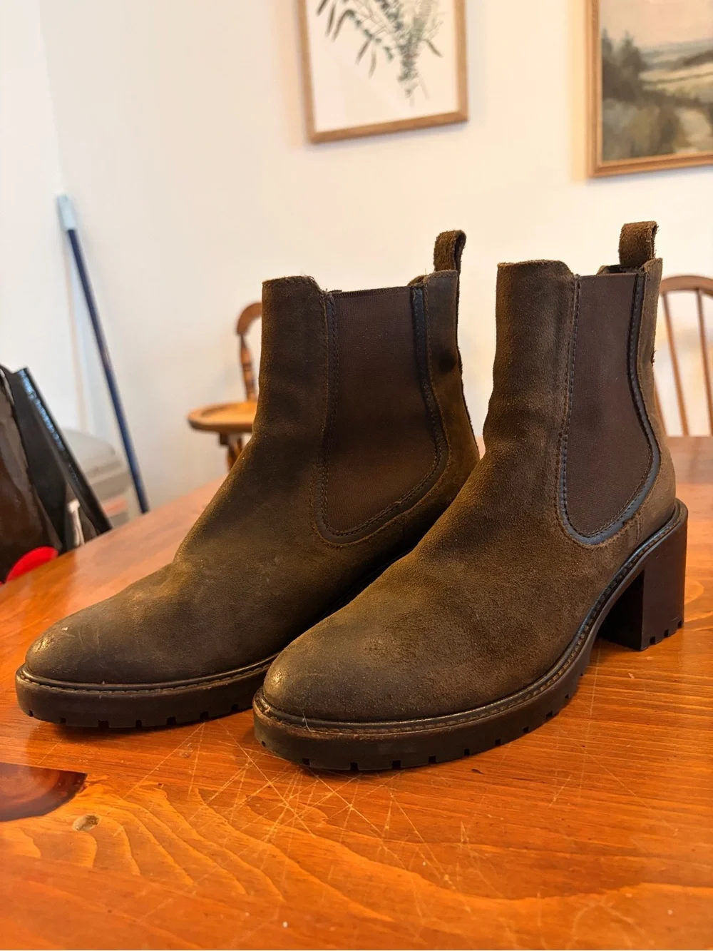 Women’s Brown Suede Thursday Boot Company Chelsea Boot
